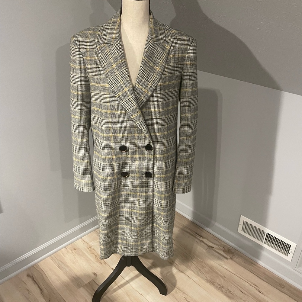 Zara Basic Outerwear Long Double Breasted Coat Si… - image 2